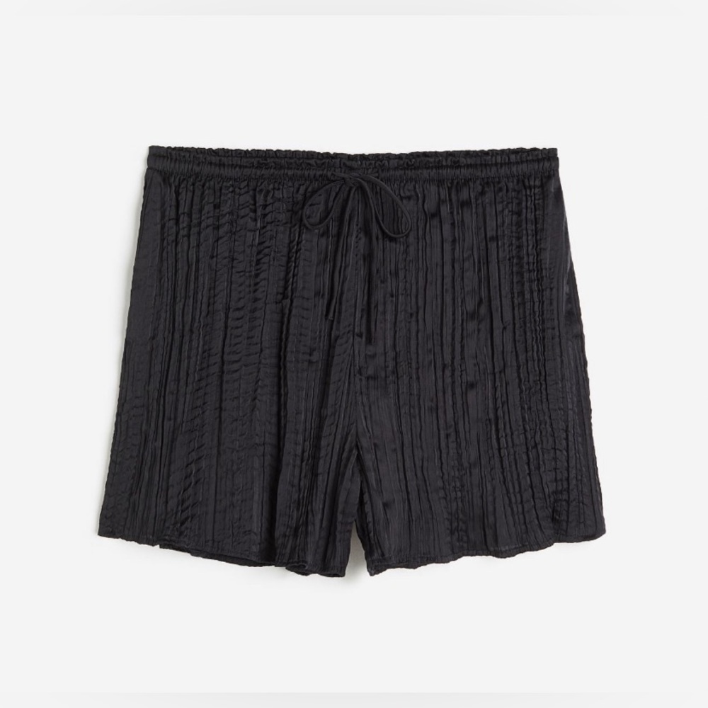 Black Satin Shorts-NWT